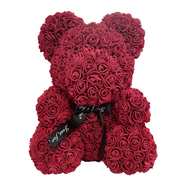 2021 40cm Rose Bear Heart Artificial Flower Rose Teddy Bear For Women Valentine's Wedding Birthday Christmas Gift - A Woman Knows Best