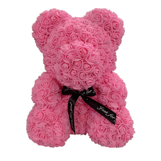 2021 40cm Rose Bear Heart Artificial Flower Rose Teddy Bear For Women Valentine's Wedding Birthday Christmas Gift - A Woman Knows Best