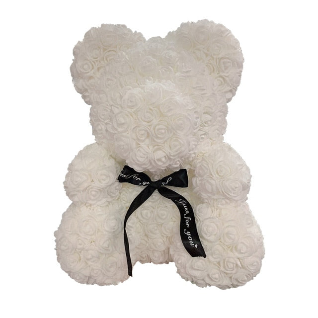 2021 40cm Rose Bear Heart Artificial Flower Rose Teddy Bear For Women Valentine's Wedding Birthday Christmas Gift - A Woman Knows Best