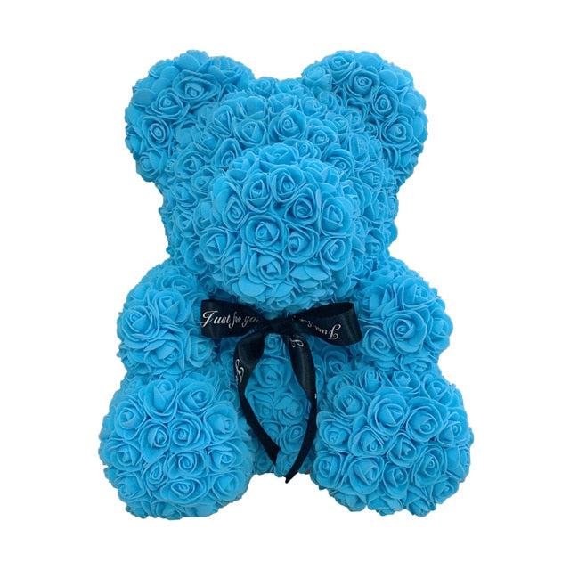 2021 40cm Rose Bear Heart Artificial Flower Rose Teddy Bear For Women Valentine's Wedding Birthday Christmas Gift - A Woman Knows Best