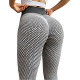 CHRLEISURE Grid Tights Yoga Pants Women Seamless High Waist Leggings Breathable Gym Fitness Push Up Clothing Girl Yoga Pant - A Woman Knows Best