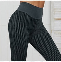 CHRLEISURE Grid Tights Yoga Pants Women Seamless High Waist Leggings Breathable Gym Fitness Push Up Clothing Girl Yoga Pant - A Woman Knows Best