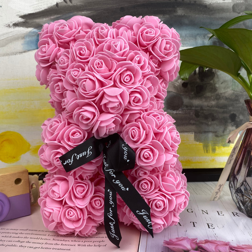 25cm/40cm Teddy Rose Bear Artificial Flower Rose of Bear Christmas Decoration for Home Valentines Women Gifts - A Woman Knows Best