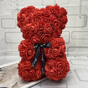 25cm/40cm Teddy Rose Bear Artificial Flower Rose of Bear Christmas Decoration for Home Valentines Women Gifts - A Woman Knows Best