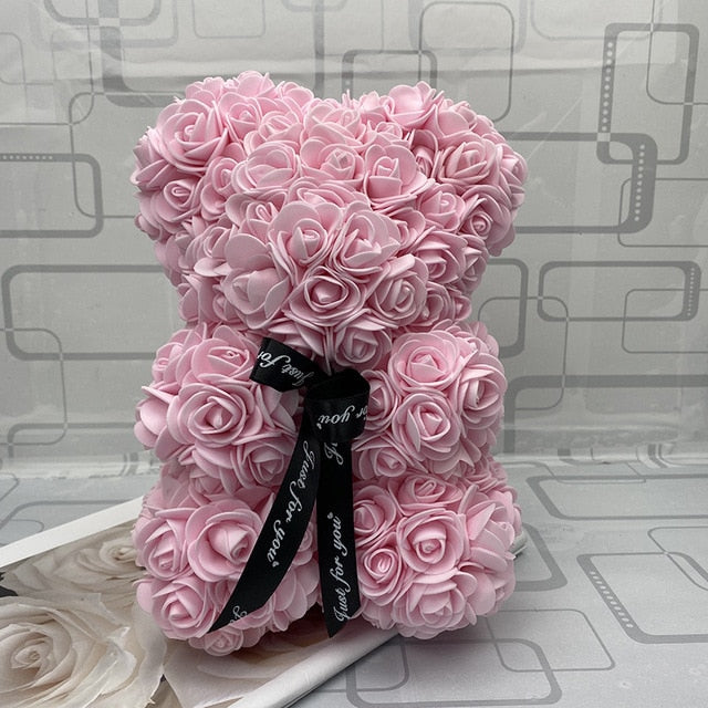 25cm/40cm Teddy Rose Bear Artificial Flower Rose of Bear Christmas Decoration for Home Valentines Women Gifts - A Woman Knows Best