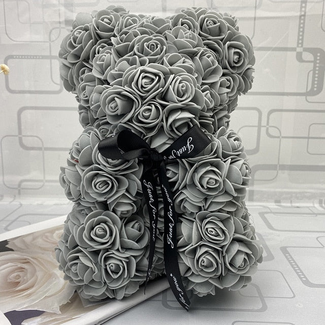 25cm/40cm Teddy Rose Bear Artificial Flower Rose of Bear Christmas Decoration for Home Valentines Women Gifts - A Woman Knows Best