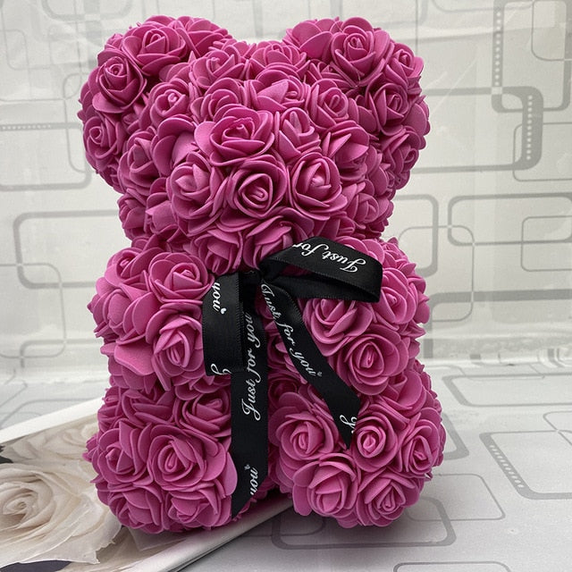 25cm/40cm Teddy Rose Bear Artificial Flower Rose of Bear Christmas Decoration for Home Valentines Women Gifts - A Woman Knows Best