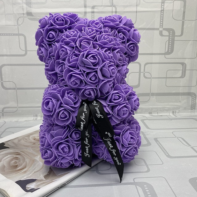 25cm/40cm Teddy Rose Bear Artificial Flower Rose of Bear Christmas Decoration for Home Valentines Women Gifts - A Woman Knows Best
