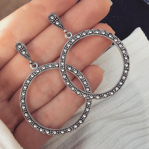 IPARAM 2020 New Big Circle Round Hoop Earrings for Women's Fashion Statement Golden Punk Charm Earrings Party Jewelry - A Woman Knows Best