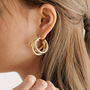 IPARAM 2020 New Big Circle Round Hoop Earrings for Women's Fashion Statement Golden Punk Charm Earrings Party Jewelry - A Woman Knows Best