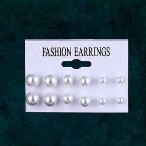 EN 12 Pairs Flower Women'S Earrings Set Pearl Crystal Stud Earrings Boho Geometric Tassel Earrings For Women 2020 Jewelry Gift - A Woman Knows Best
