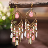 Classic Vintage Women's Corful Crystal Beads Long Tassel Earrings 2020 Fashion Jewelry Bohemia Wedding Earrings Hangers - A Woman Knows Best