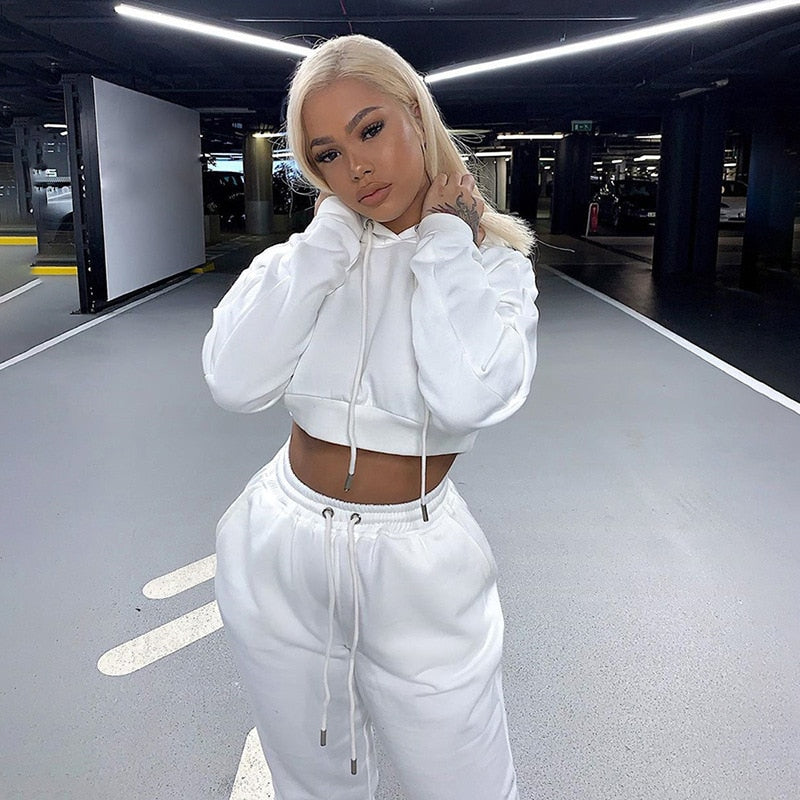 hirigin 2021 Winter Fashion Outfits for Women Tracksuit Hoodies Sweatshirt and Sweatpants Casual Sports 2 Piece Set Sweatsuits - A Woman Knows Best