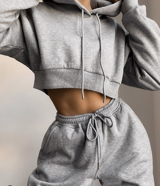 hirigin 2021 Winter Fashion Outfits for Women Tracksuit Hoodies Sweatshirt and Sweatpants Casual Sports 2 Piece Set Sweatsuits - A Woman Knows Best