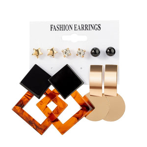 12 Pairs/Set Women's Earrings Set Stud Earrings For Women Bohemian Fashion Jewelry Vintage Geometric Crystal Pearl Earrings 2020 - A Woman Knows Best