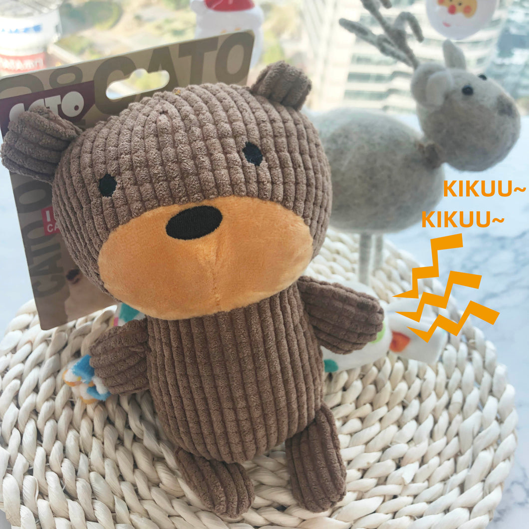 Brown Teddy Bear Soft Plush Dog Squeaky Bite Toy for Chew Tooth Cleaning Small Middle Big Size Pet - A Woman Knows Best