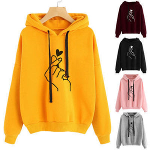 Women Sweatshirt And Hoody Ladies Hooded Love Printed Casual Pullovers Girls Long Sleeve Spring Autumn Winter Striped Plus Size - A Woman Knows Best