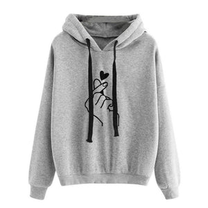 Women Sweatshirt And Hoody Ladies Hooded Love Printed Casual Pullovers Girls Long Sleeve Spring Autumn Winter Striped Plus Size - A Woman Knows Best