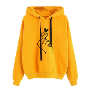 Women Sweatshirt And Hoody Ladies Hooded Love Printed Casual Pullovers Girls Long Sleeve Spring Autumn Winter Striped Plus Size - A Woman Knows Best
