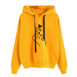 Women Sweatshirt And Hoody Ladies Hooded Love Printed Casual Pullovers Girls Long Sleeve Spring Autumn Winter Striped Plus Size - A Woman Knows Best