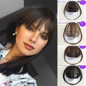 LVHAN Air Bangs Pure Bangs Hair Extension Synthetic Wig Natural Black Light Brown Dark Brown Black High Temperature Fiber - A Woman Knows Best