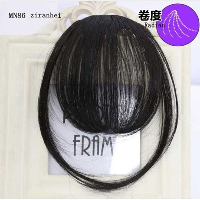 LVHAN Air Bangs Pure Bangs Hair Extension Synthetic Wig Natural Black Light Brown Dark Brown Black High Temperature Fiber - A Woman Knows Best
