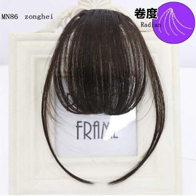 LVHAN Air Bangs Pure Bangs Hair Extension Synthetic Wig Natural Black Light Brown Dark Brown Black High Temperature Fiber - A Woman Knows Best