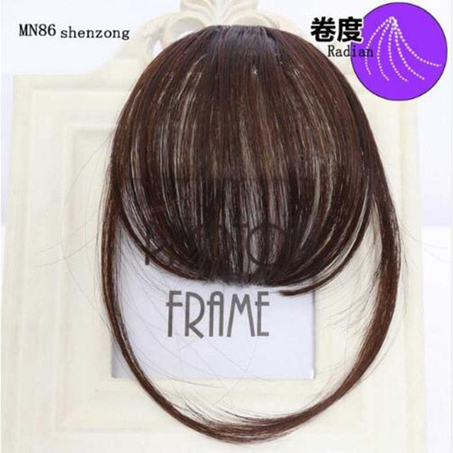 LVHAN Air Bangs Pure Bangs Hair Extension Synthetic Wig Natural Black Light Brown Dark Brown Black High Temperature Fiber - A Woman Knows Best
