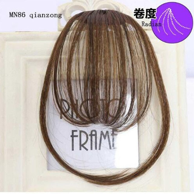 LVHAN Air Bangs Pure Bangs Hair Extension Synthetic Wig Natural Black Light Brown Dark Brown Black High Temperature Fiber - A Woman Knows Best