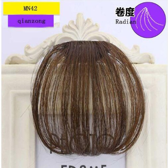 LVHAN Air Bangs Pure Bangs Hair Extension Synthetic Wig Natural Black Light Brown Dark Brown Black High Temperature Fiber - A Woman Knows Best