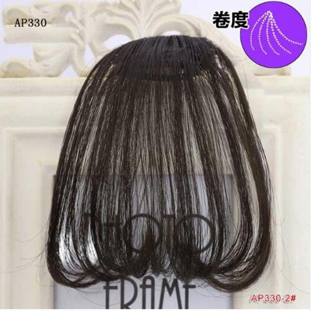 LVHAN Air Bangs Pure Bangs Hair Extension Synthetic Wig Natural Black Light Brown Dark Brown Black High Temperature Fiber - A Woman Knows Best
