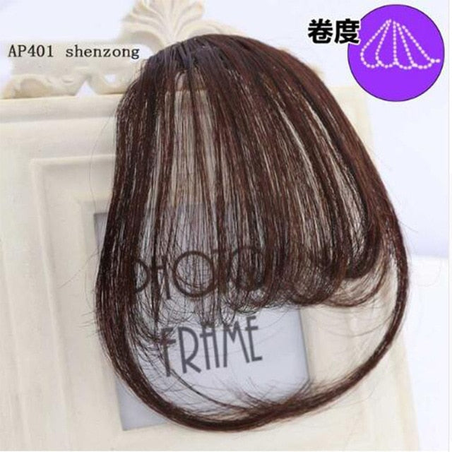 LVHAN Air Bangs Pure Bangs Hair Extension Synthetic Wig Natural Black Light Brown Dark Brown Black High Temperature Fiber - A Woman Knows Best