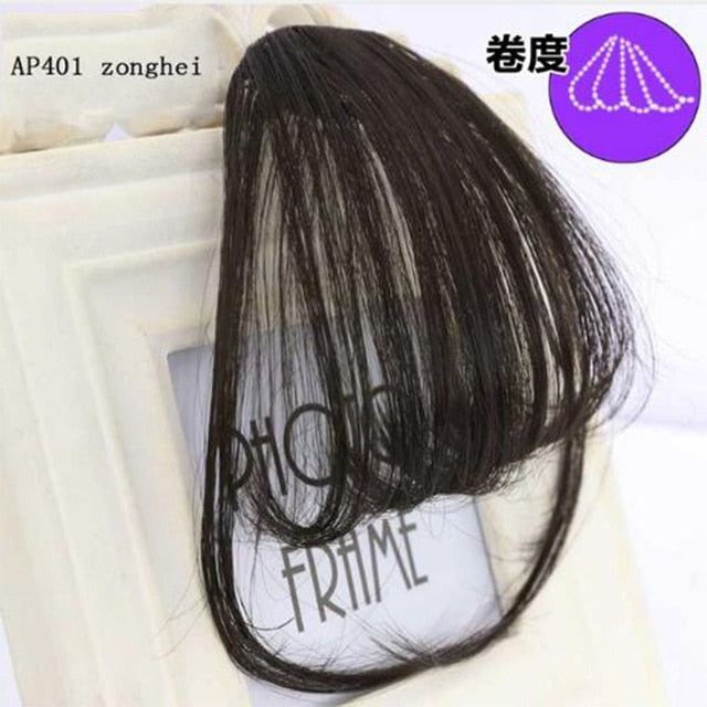 LVHAN Air Bangs Pure Bangs Hair Extension Synthetic Wig Natural Black Light Brown Dark Brown Black High Temperature Fiber - A Woman Knows Best