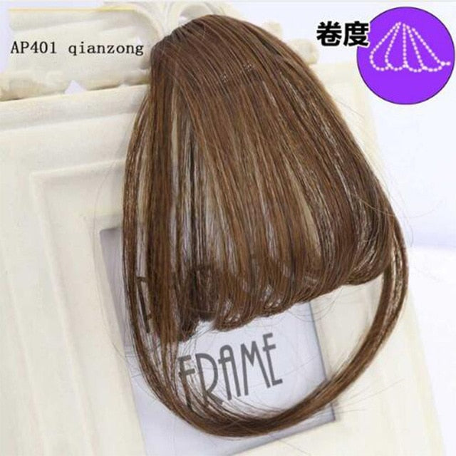 LVHAN Air Bangs Pure Bangs Hair Extension Synthetic Wig Natural Black Light Brown Dark Brown Black High Temperature Fiber - A Woman Knows Best