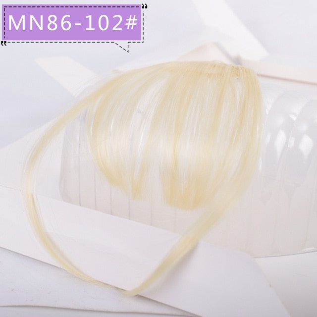 LVHAN Air Bangs Pure Bangs Hair Extension Synthetic Wig Natural Black Light Brown Dark Brown Black High Temperature Fiber - A Woman Knows Best