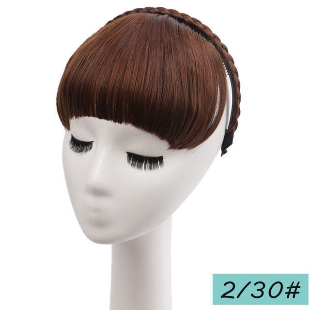 LVHAN Air Bangs Pure Bangs Hair Extension Synthetic Wig Natural Black Light Brown Dark Brown Black High Temperature Fiber - A Woman Knows Best