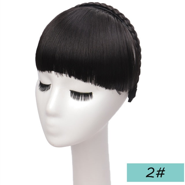 LVHAN Air Bangs Pure Bangs Hair Extension Synthetic Wig Natural Black Light Brown Dark Brown Black High Temperature Fiber - A Woman Knows Best