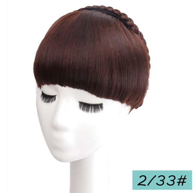 LVHAN Air Bangs Pure Bangs Hair Extension Synthetic Wig Natural Black Light Brown Dark Brown Black High Temperature Fiber - A Woman Knows Best