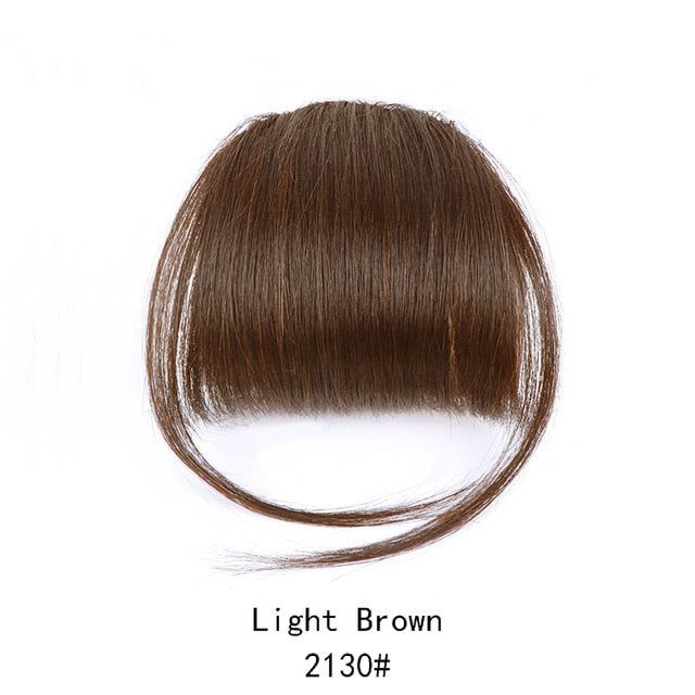 LVHAN Air Bangs Pure Bangs Hair Extension Synthetic Wig Natural Black Light Brown Dark Brown Black High Temperature Fiber - A Woman Knows Best
