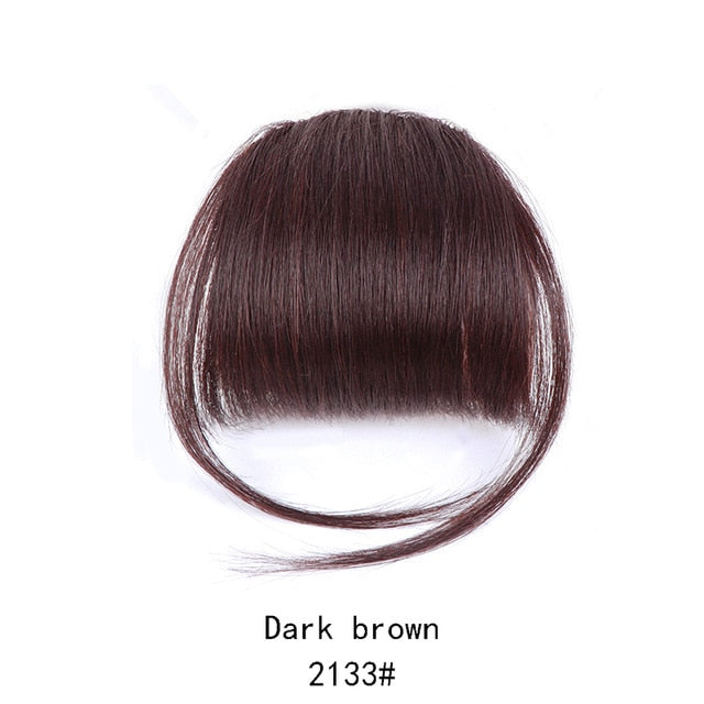 LVHAN Air Bangs Pure Bangs Hair Extension Synthetic Wig Natural Black Light Brown Dark Brown Black High Temperature Fiber - A Woman Knows Best