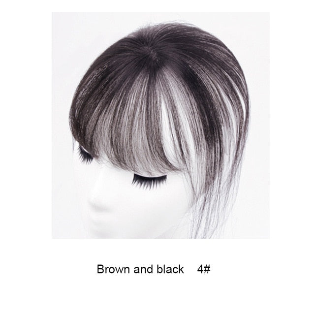 LVHAN Air Bangs Pure Bangs Hair Extension Synthetic Wig Natural Black Light Brown Dark Brown Black High Temperature Fiber - A Woman Knows Best