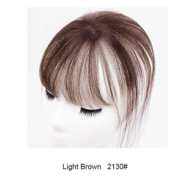 LVHAN Air Bangs Pure Bangs Hair Extension Synthetic Wig Natural Black Light Brown Dark Brown Black High Temperature Fiber - A Woman Knows Best
