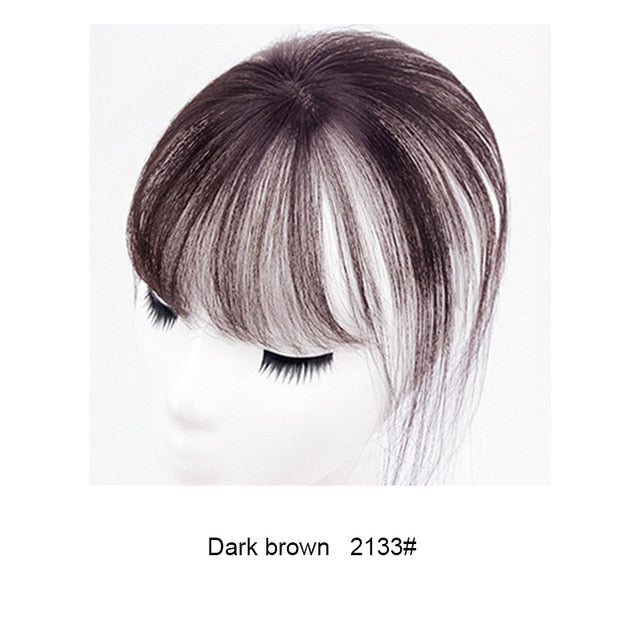LVHAN Air Bangs Pure Bangs Hair Extension Synthetic Wig Natural Black Light Brown Dark Brown Black High Temperature Fiber - A Woman Knows Best