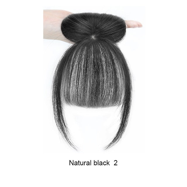 LVHAN Air Bangs Pure Bangs Hair Extension Synthetic Wig Natural Black Light Brown Dark Brown Black High Temperature Fiber - A Woman Knows Best