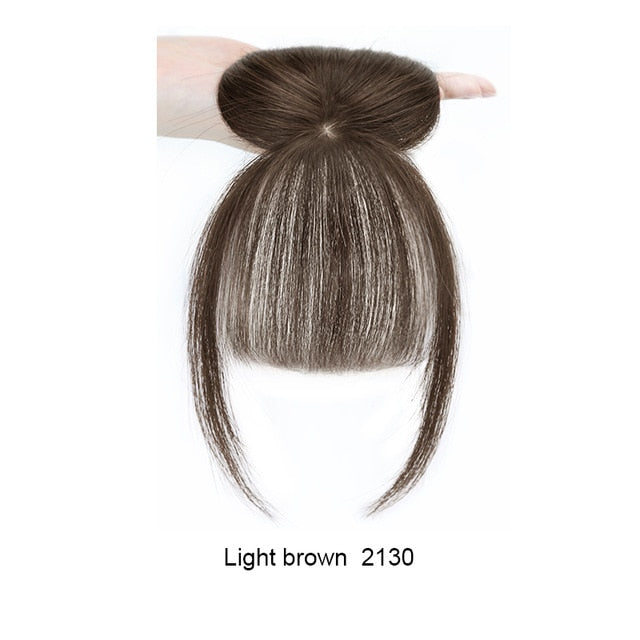 LVHAN Air Bangs Pure Bangs Hair Extension Synthetic Wig Natural Black Light Brown Dark Brown Black High Temperature Fiber - A Woman Knows Best