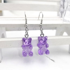 1 Pair of Cute Resin Gummy Bear Earrings Women's 33 Colors Candy Animal  Girl Jewelry Gift Pendant - A Woman Knows Best