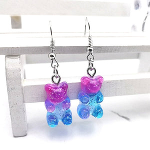 1 Pair of Cute Resin Gummy Bear Earrings Women's 33 Colors Candy Animal  Girl Jewelry Gift Pendant - A Woman Knows Best