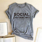 SOCIAL DISTANCING IF YOU CAN READ THIS YOU'RE TOO CLOSE Letter Women T-shirt Short Sleeve Summer T-shirt Tees Tops Ropa De Mujer - A Woman Knows Best