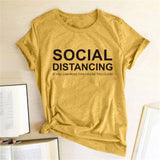 SOCIAL DISTANCING IF YOU CAN READ THIS YOU'RE TOO CLOSE Letter Women T-shirt Short Sleeve Summer T-shirt Tees Tops Ropa De Mujer - A Woman Knows Best