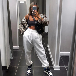 Rockmore Harajuku Joggers Wide Leg SweatPants Women Trousers Plus Size High Waist Pants Streetwear Korean Casual Pant Femme Fall - A Woman Knows Best